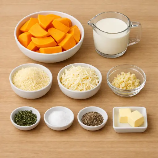 Ingredients for Golden Squash Gratin