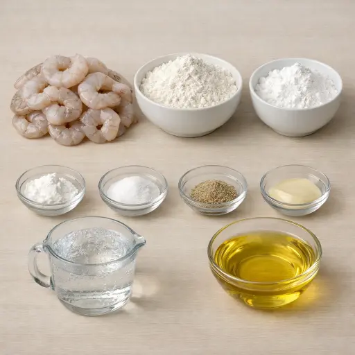 Ingredients for Golden Tempura Shrimp