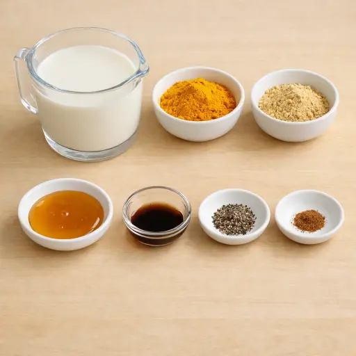 Ingredients for Golden Turmeric Latte