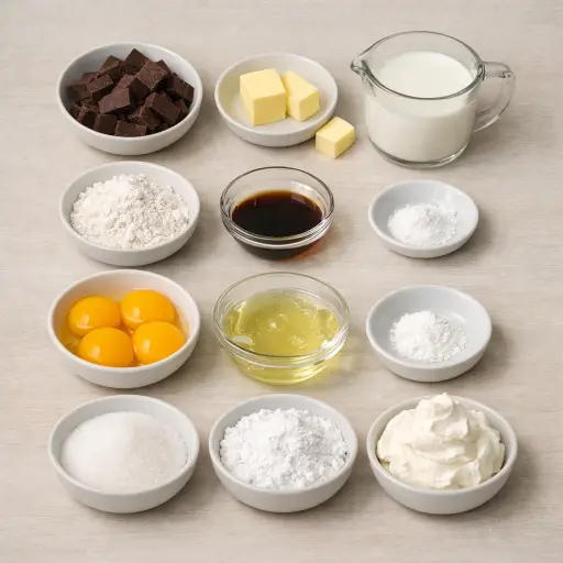 Ingredients for Gourmet Chocolate Soufflé