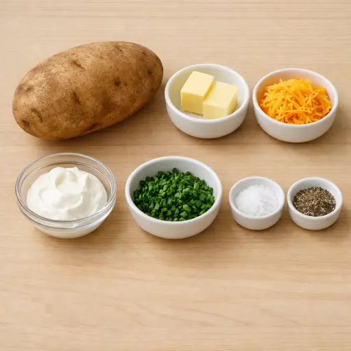 Ingredients for Gourmet Microwave Baked Potato