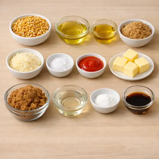 Ingredients for Gourmet Popcorn Trio