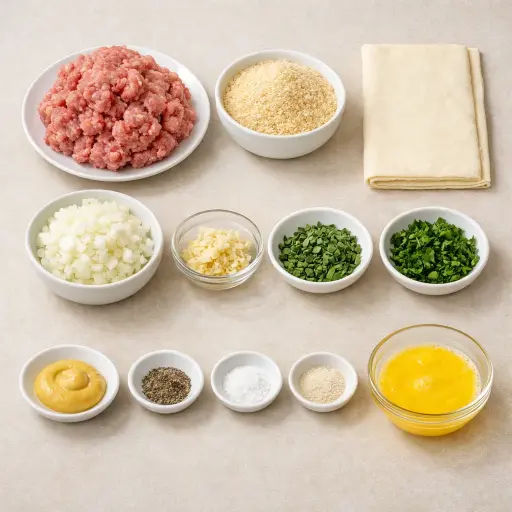 Ingredients for Gourmet Sausage Rolls
