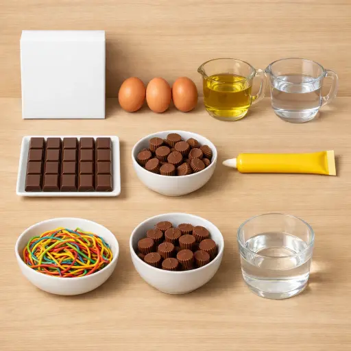 Ingredients for Graduation Cap Cupcakes