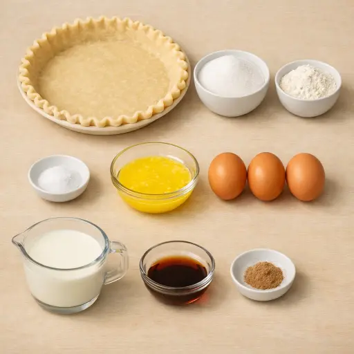 Ingredients for Grandma's Buttermilk Pie