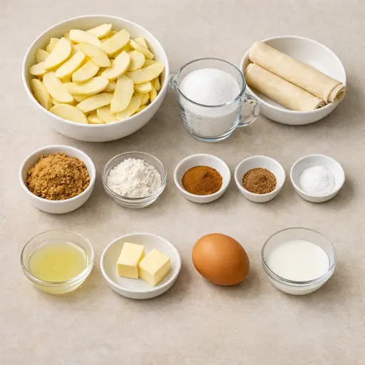 Ingredients for Grandma's Classic Apple Pie