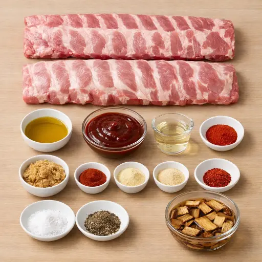 Ingredients for Grilled BBQ Ribs