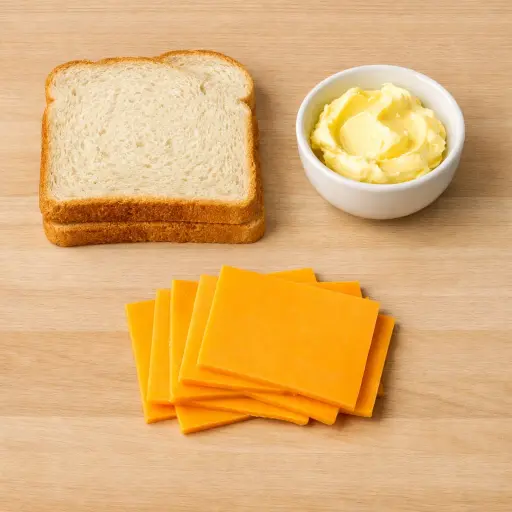 Ingredients for Grilled Cheese Sandwich