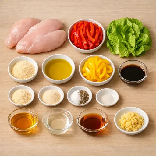 Ingredients for Grilled Chicken Lettuce Wraps