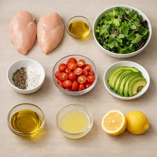 Ingredients for Grilled Chicken Salad