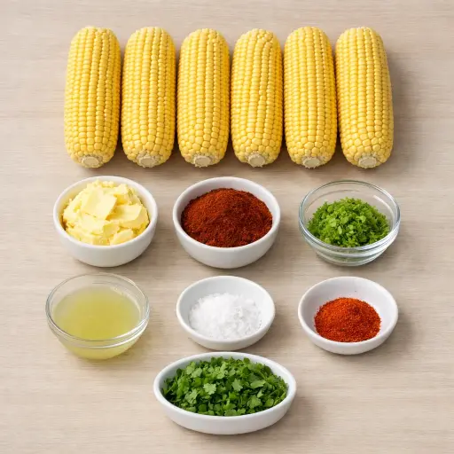 Ingredients for Grilled Corn with Chili Lime Butter