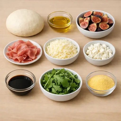 Ingredients for Grilled Fig and Prosciutto Pizza