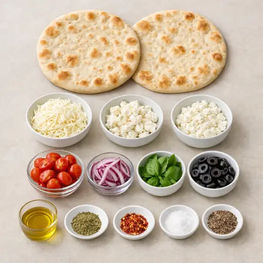Ingredients for Grilled Flatbread Pizzas
