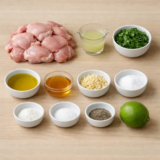 Ingredients for Grilled Lime and Cilantro Chicken