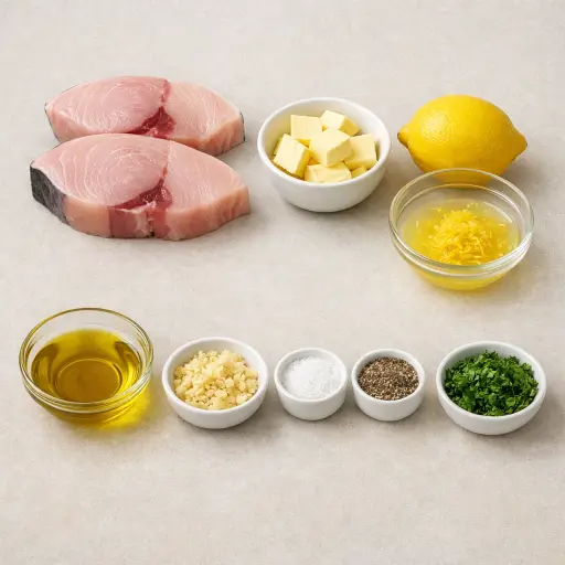 Ingredients for Grilled Swordfish with Lemon Butter