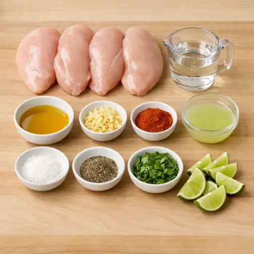 Ingredients for Grilled Tequila Lime Chicken
