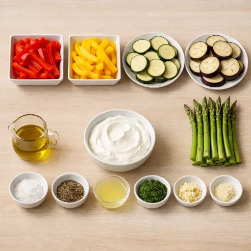 Ingredients for Grilled Vegetable Platter