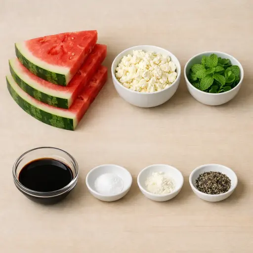 Ingredients for Grilled Watermelon Salad