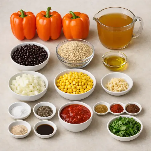 Ingredients for Halloween Stuffed Peppers