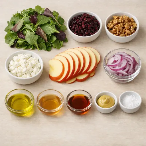 Ingredients for Harvest Cranberry Walnut Salad