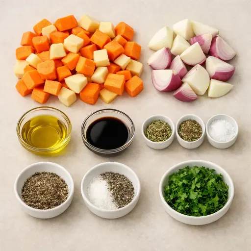 Ingredients for Harvest Herb Roasted Vegetables