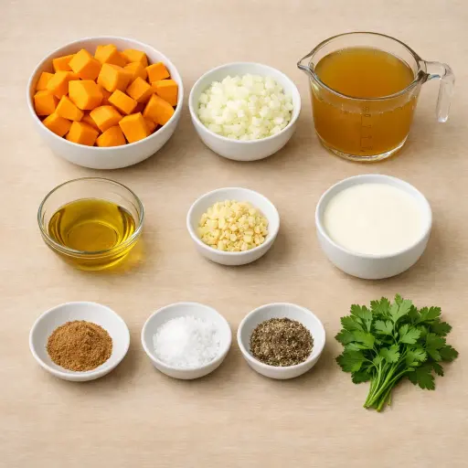 Ingredients for Harvest Pumpkin Soup
