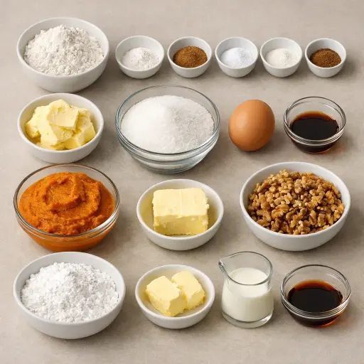 Ingredients for Harvest Pumpkin Squares
