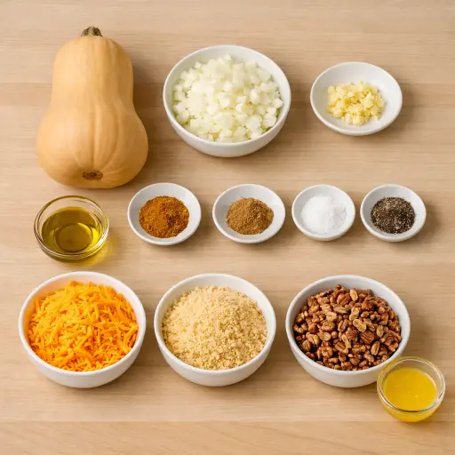 Ingredients for Harvest Spice Squash Casserole