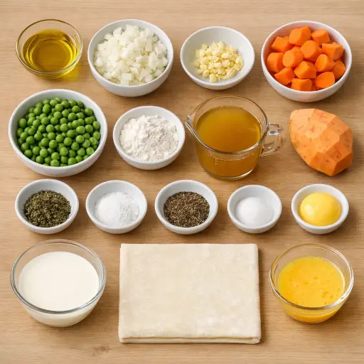 Ingredients for Harvest Vegetable Pot Pie