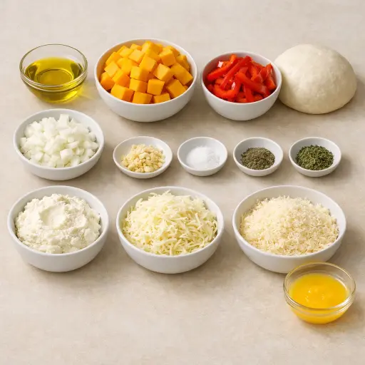 Ingredients for Harvest Veggie Calzone