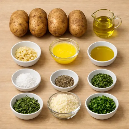 Ingredients for Hasselback Potatoes