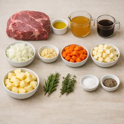 Ingredients for Hearty Autumn Cider Pot Roast