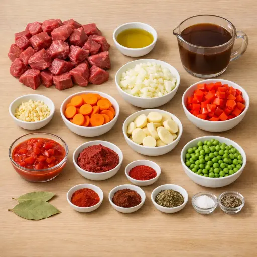 Ingredients for Hearty Autumn Goulash