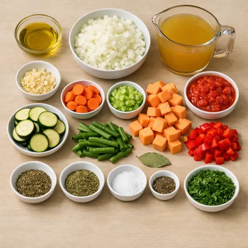 Ingredients for Hearty Autumn Vegetable Soup