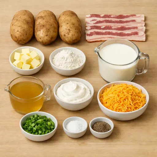 Ingredients for Hearty Baked Potato Soup