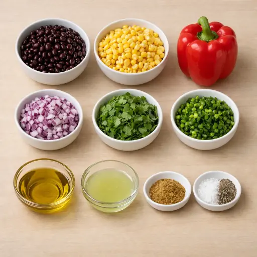 Ingredients for Hearty Bean and Corn Medley