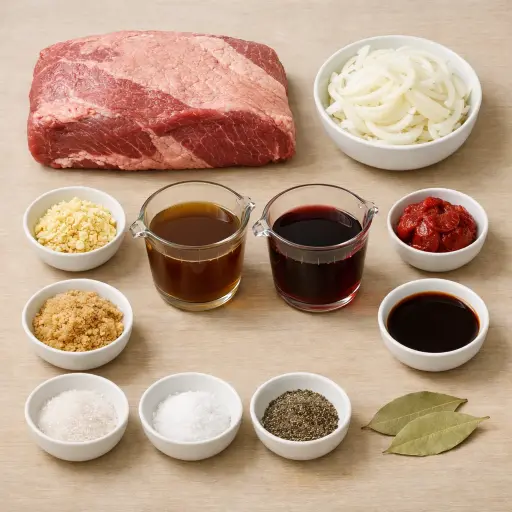 Ingredients for Hearty Beef Brisket
