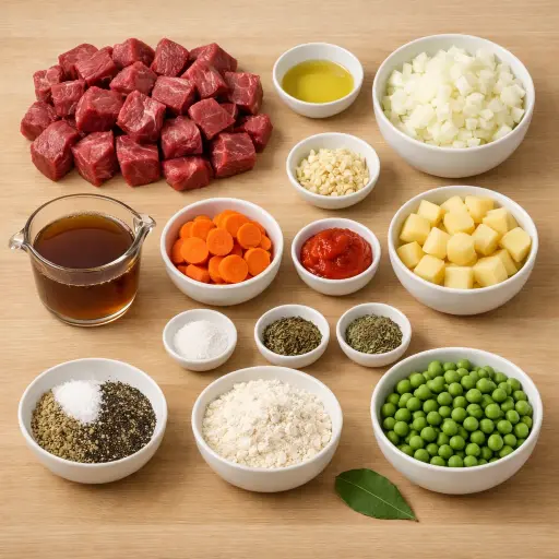 Ingredients for Hearty Beef Casserole