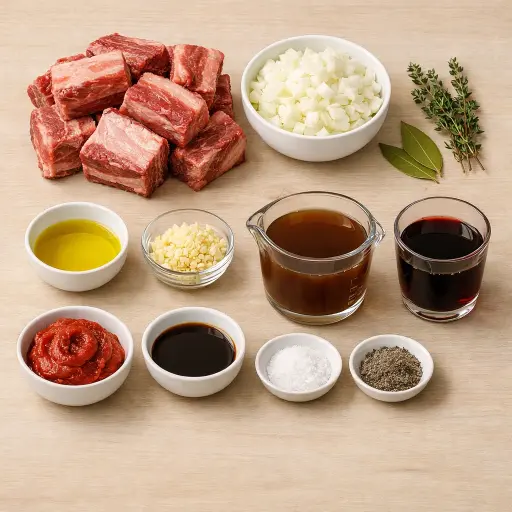 Ingredients for Hearty Braised Short Ribs