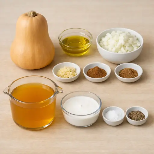 Ingredients for Hearty Butternut Squash Soup