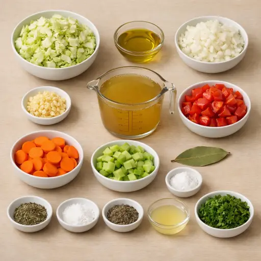 Ingredients for Hearty Cabbage and Tomato Soup