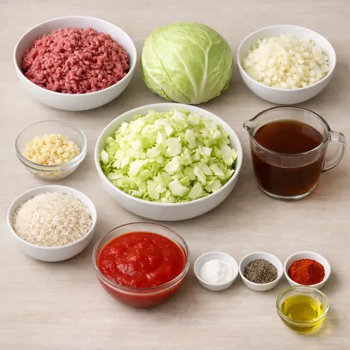 Ingredients for Hearty Cabbage Delight