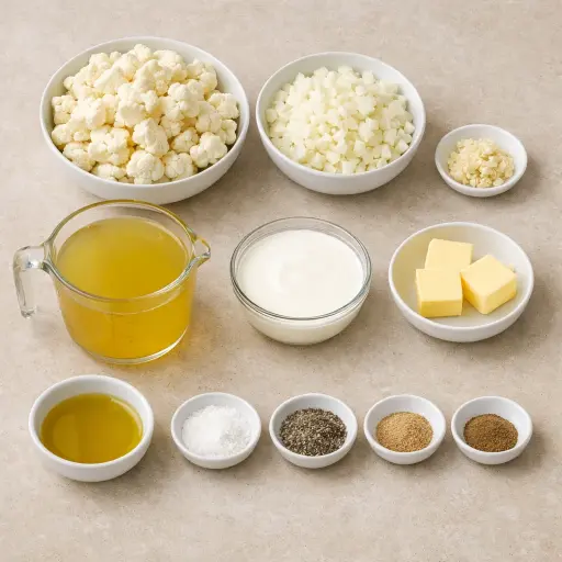 Ingredients for Hearty Cauliflower Soup