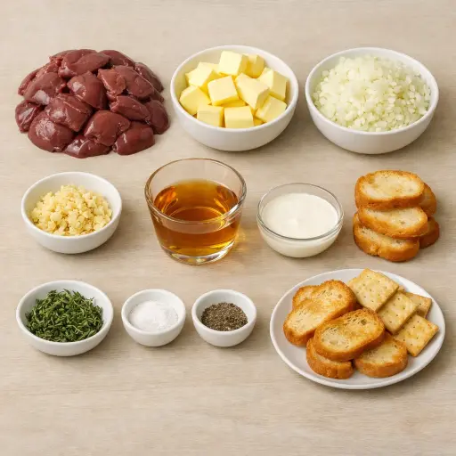Ingredients for Hearty Chicken Liver Pâté