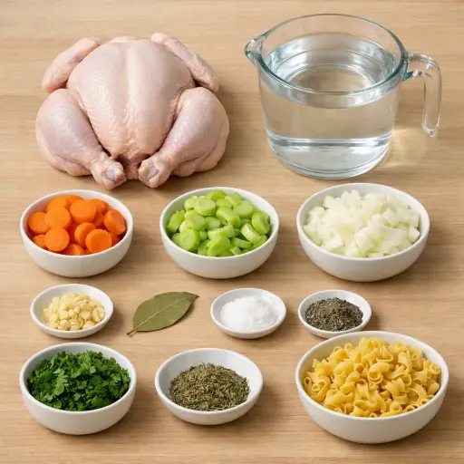 Ingredients for Hearty Chicken Soup