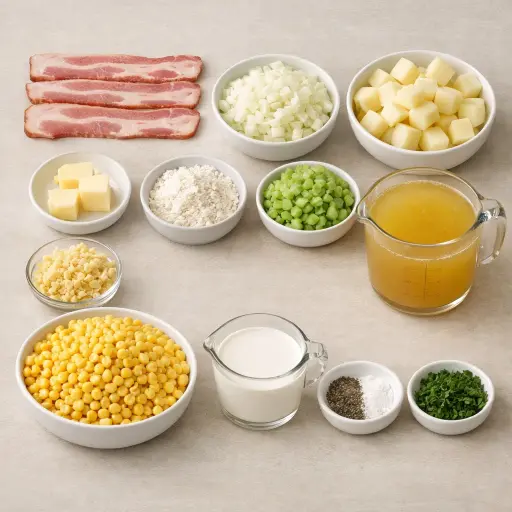 Ingredients for Hearty Corn Chowder