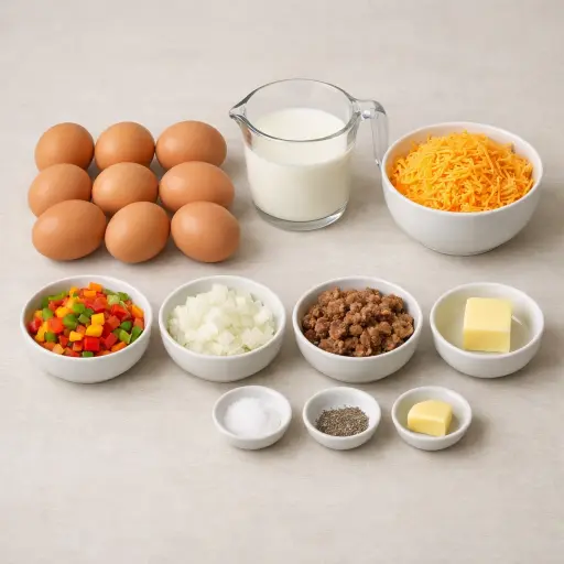 Ingredients for Hearty Egg Bake