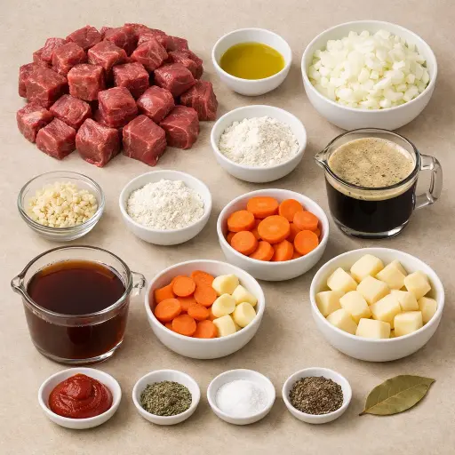 Ingredients for Hearty Emerald Isle Stew