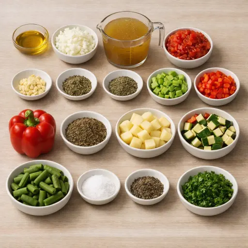 Ingredients for Hearty Garden Vegetable Soup