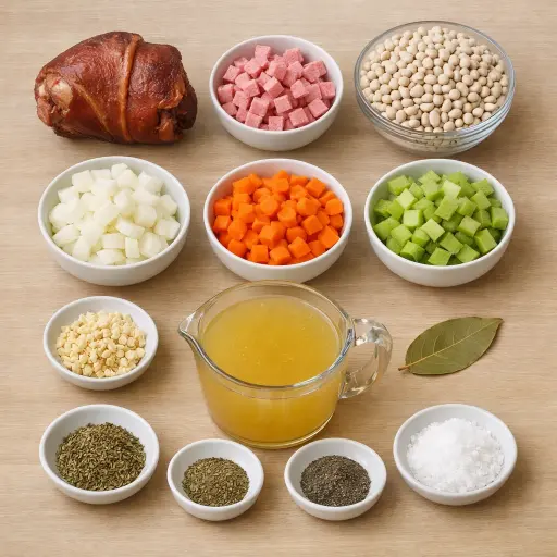 Ingredients for Hearty Ham and Bean Soup